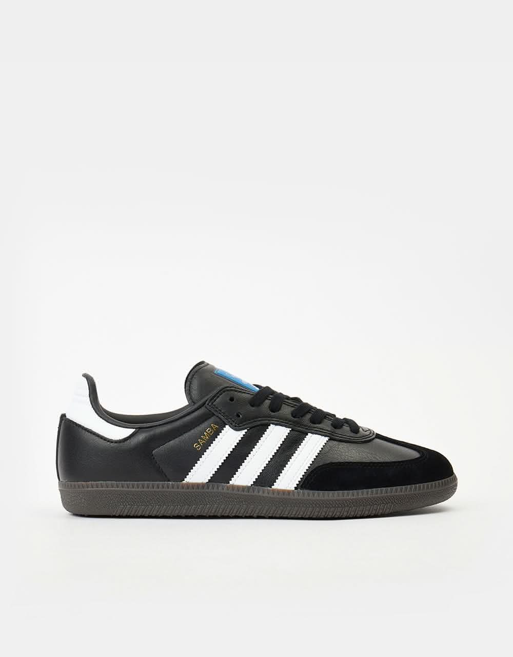 adidas Samba ADV Skate Shoes - Core Black/White/Gum, product image 1