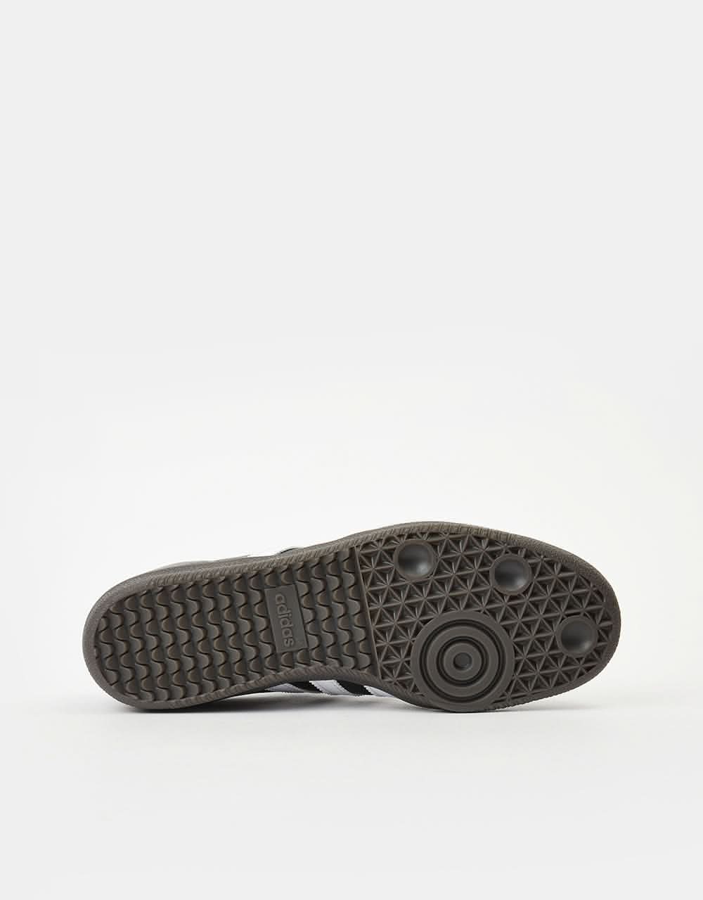 adidas Samba ADV Skate Shoes - Core Black/White/Gum, product image 3