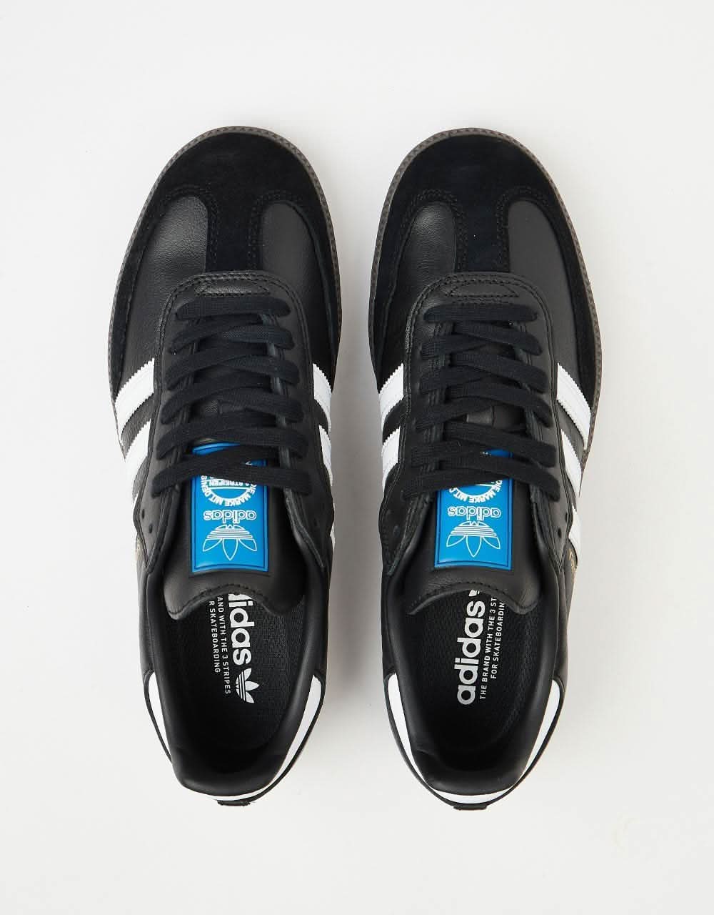 adidas Samba ADV Skate Shoes - Core Black/White/Gum, product image 5