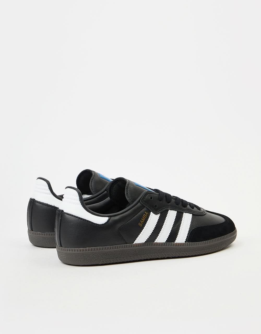 adidas Samba ADV Skate Shoes - Core Black/White/Gum, product image 6