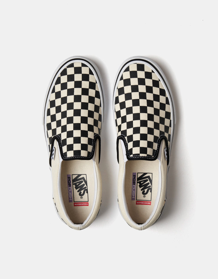 Vans Skate Slip-On Shoes - Checkerboard Black/Off White, product image 2