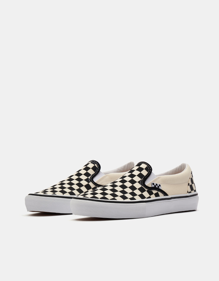 Vans Skate Slip-On Shoes - Checkerboard Black/Off White, product image 4