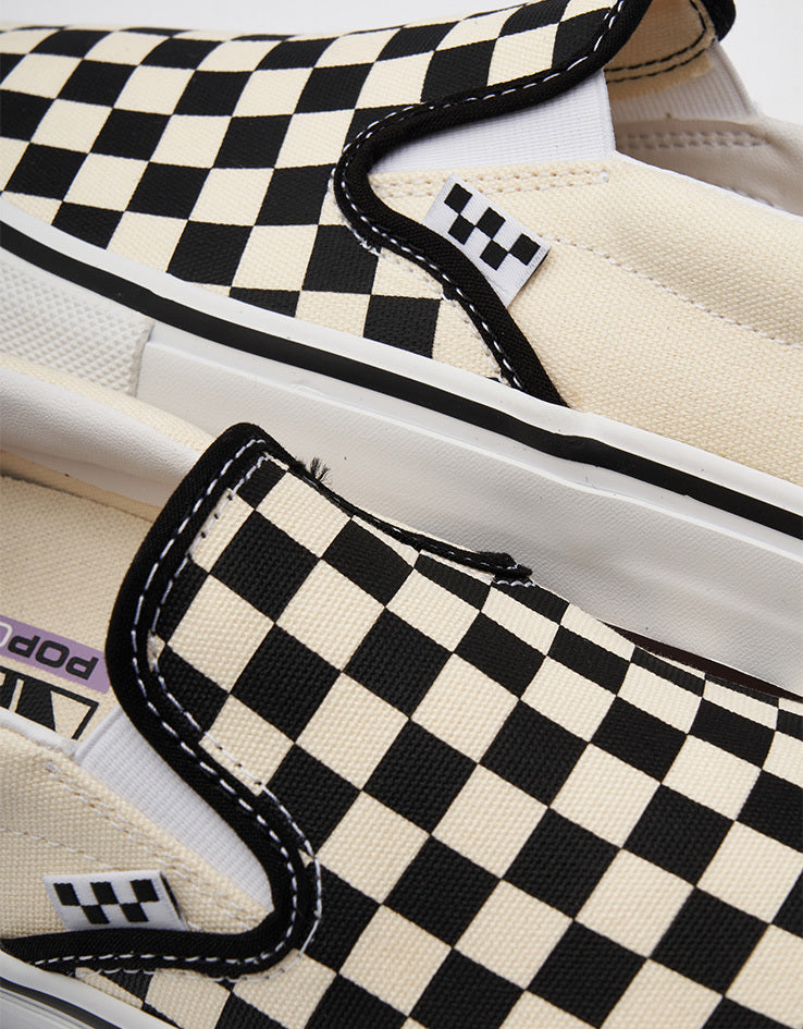 Vans Skate Slip-On Shoes - Checkerboard Black/Off White, product image 5