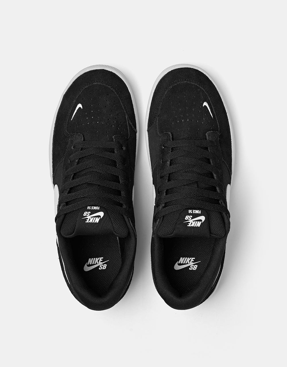 Nike SB Force 58 Skate Shoes - Black/White, product image 2