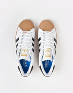 adidas Superstar ADV Skate Shoes - White/Core Black/Gum, product image 6