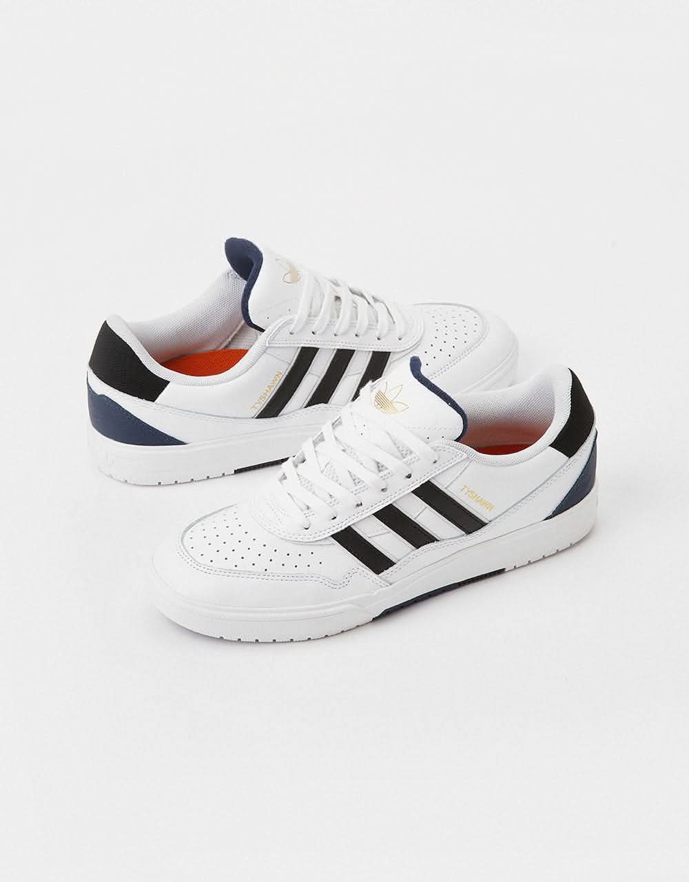 adidas Tyshawn II Skate Shoes - White/Core Black/Collegiate Navy, product image 4