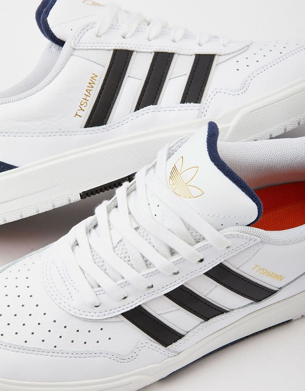 adidas Tyshawn II Skate Shoes - White/Core Black/Collegiate Navy, product image 6
