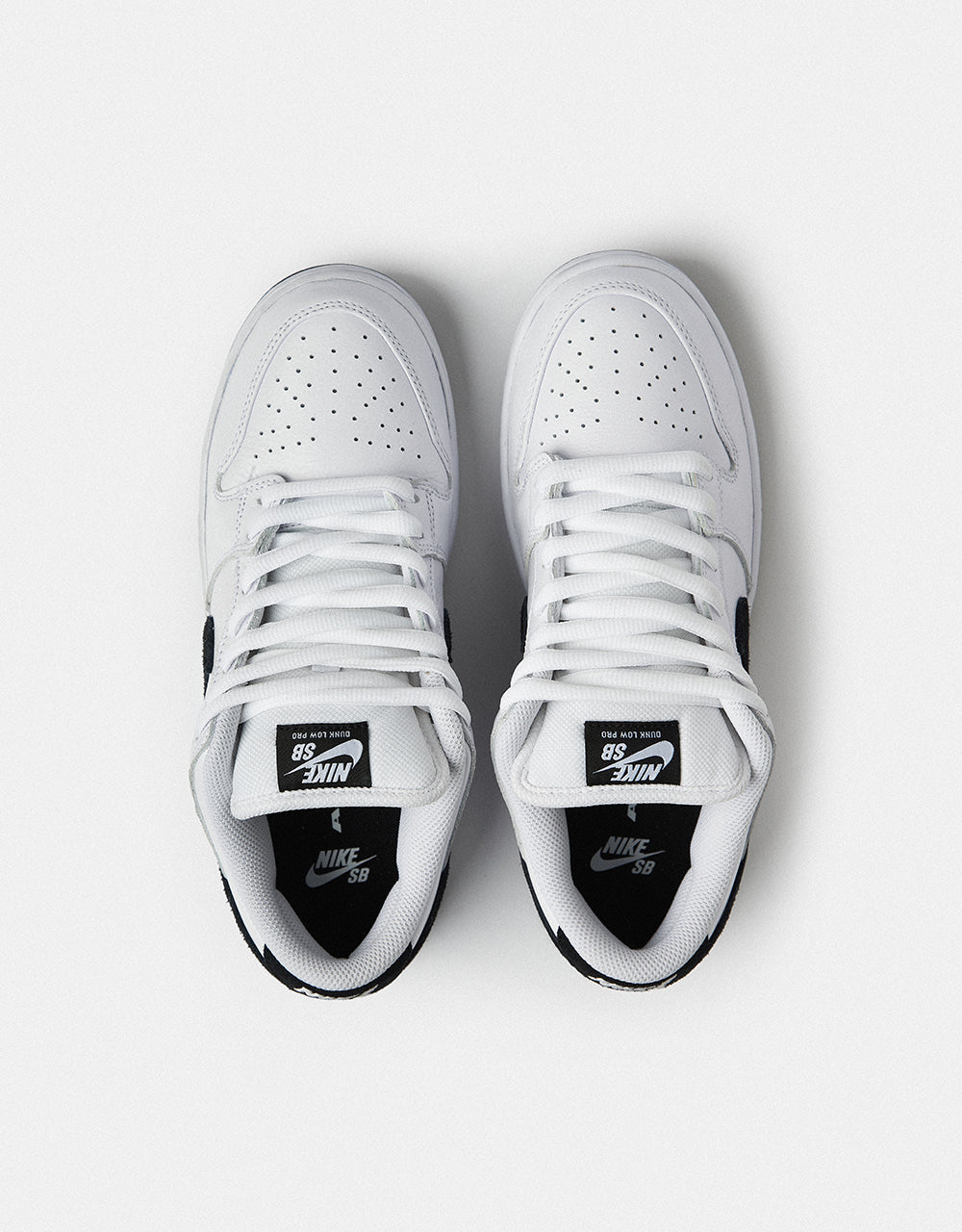 Nike SB Dunk Low Pro Skate Shoes - White/Black, product image 4