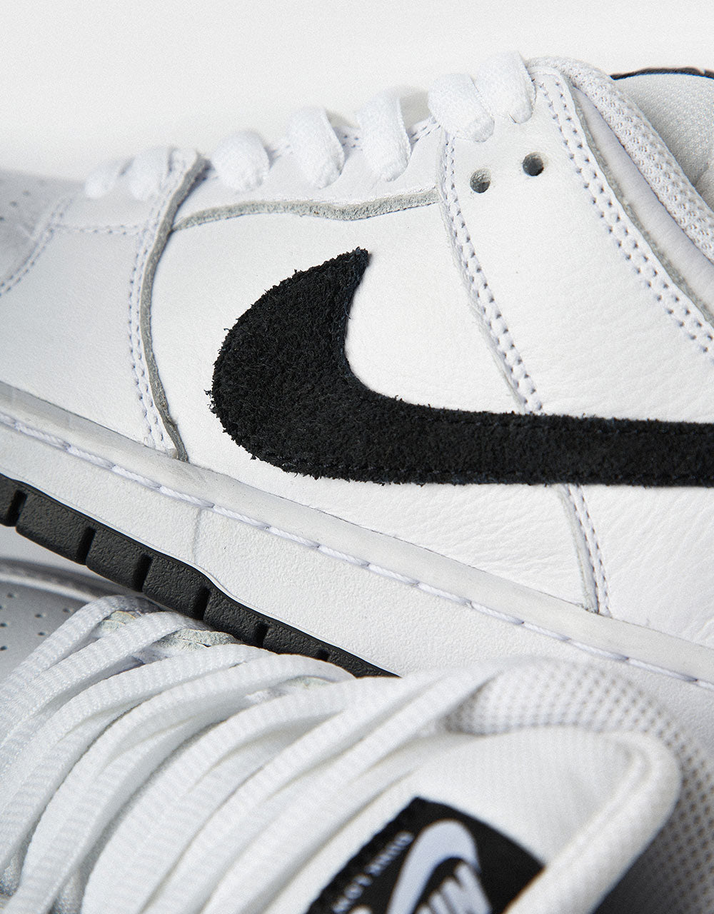 Nike SB Dunk Low Pro Skate Shoes - White/Black, product image 7
