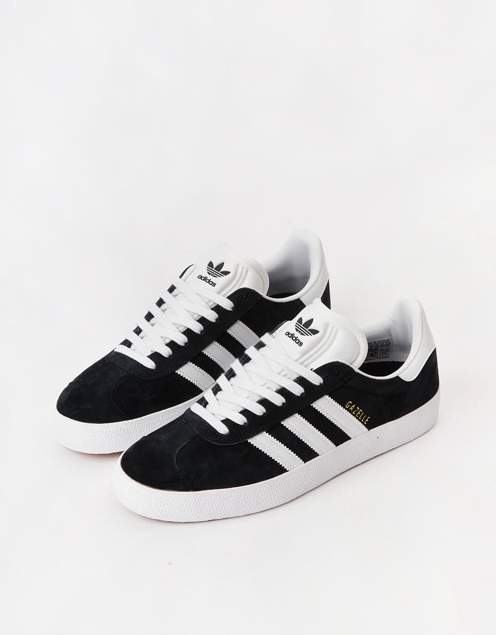 adidas Gazelle ADV Skate Shoes - Core Black/White/Gold Metallic, product image 3
