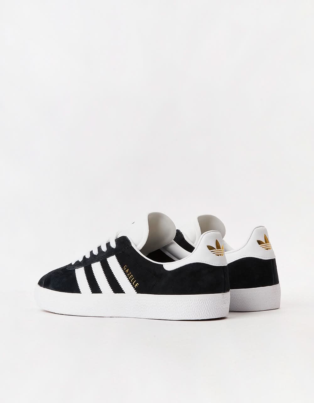 adidas Gazelle ADV Skate Shoes - Core Black/White/Gold Metallic, product image 6