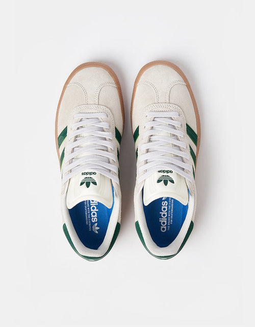 adidas Gazelle ADV Skate Shoes - Crystal White/Gum, product image 2