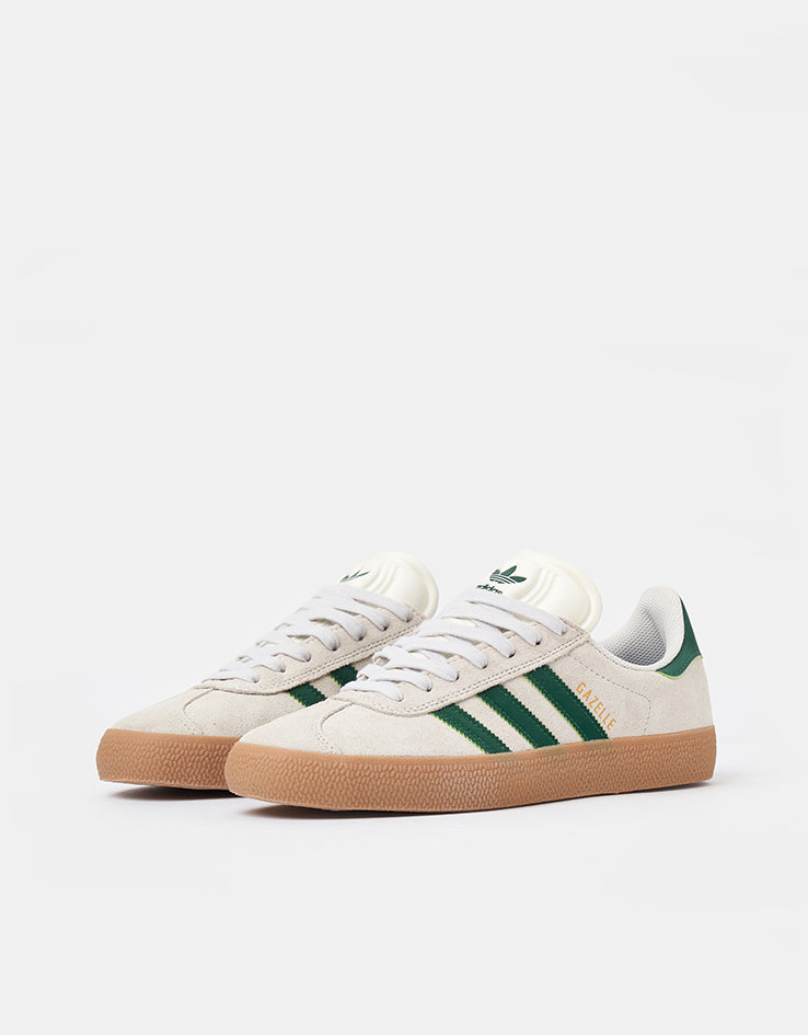 adidas Gazelle ADV Skate Shoes - Crystal White/Gum, product image 4