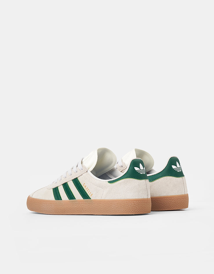 adidas Gazelle ADV Skate Shoes - Crystal White/Gum, product image 5