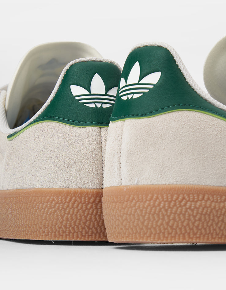 adidas Gazelle ADV Skate Shoes - Crystal White/Gum, product image 6