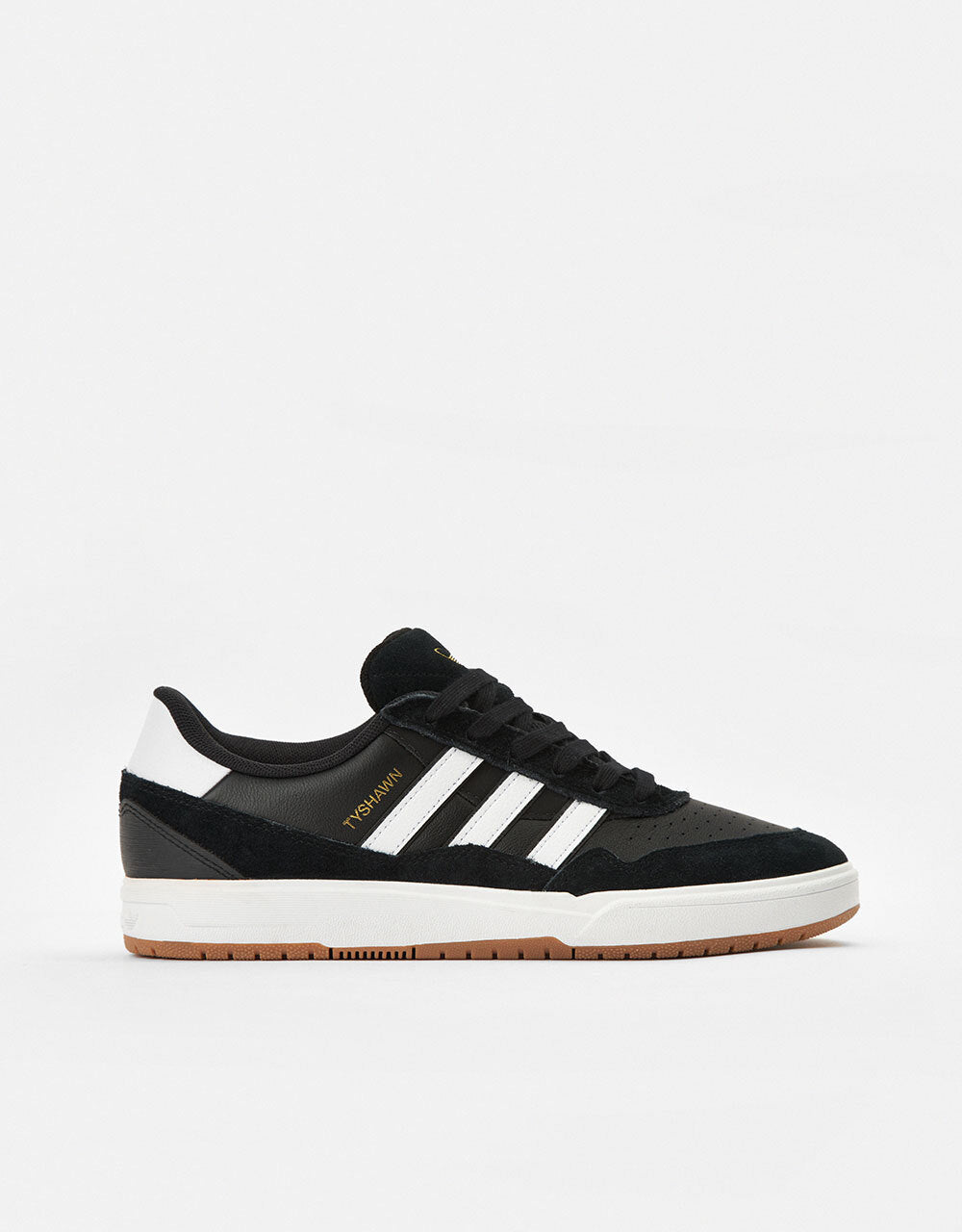 adidas Tyshawn II Skate Shoes - Core Black/White/Gum, product image 1