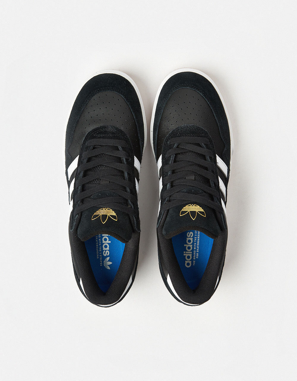 adidas Tyshawn II Skate Shoes - Core Black/White/Gum, product image 3