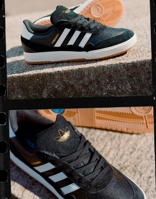 adidas Tyshawn II Skate Shoes - Core Black/White/Gum, product image 2