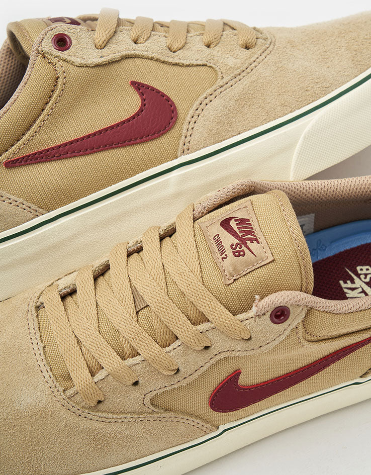 Nike SB Chron 2 Skate Shoes - Parachute Beige/Dark Team Red, product image 5