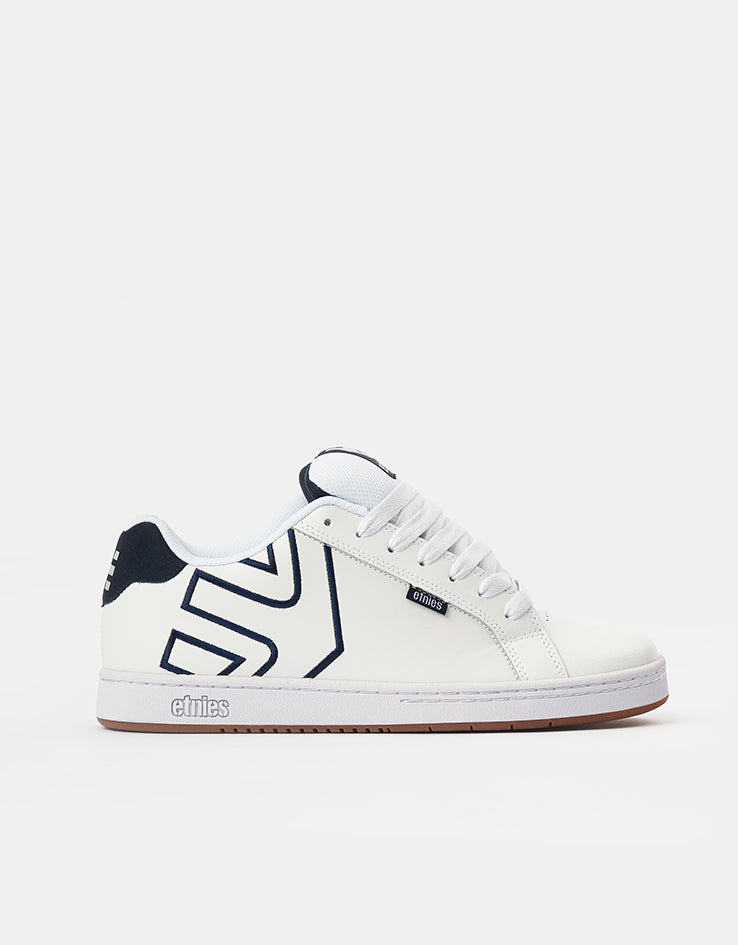 etnies Fader Skate Shoes - White/Navy, product image 1