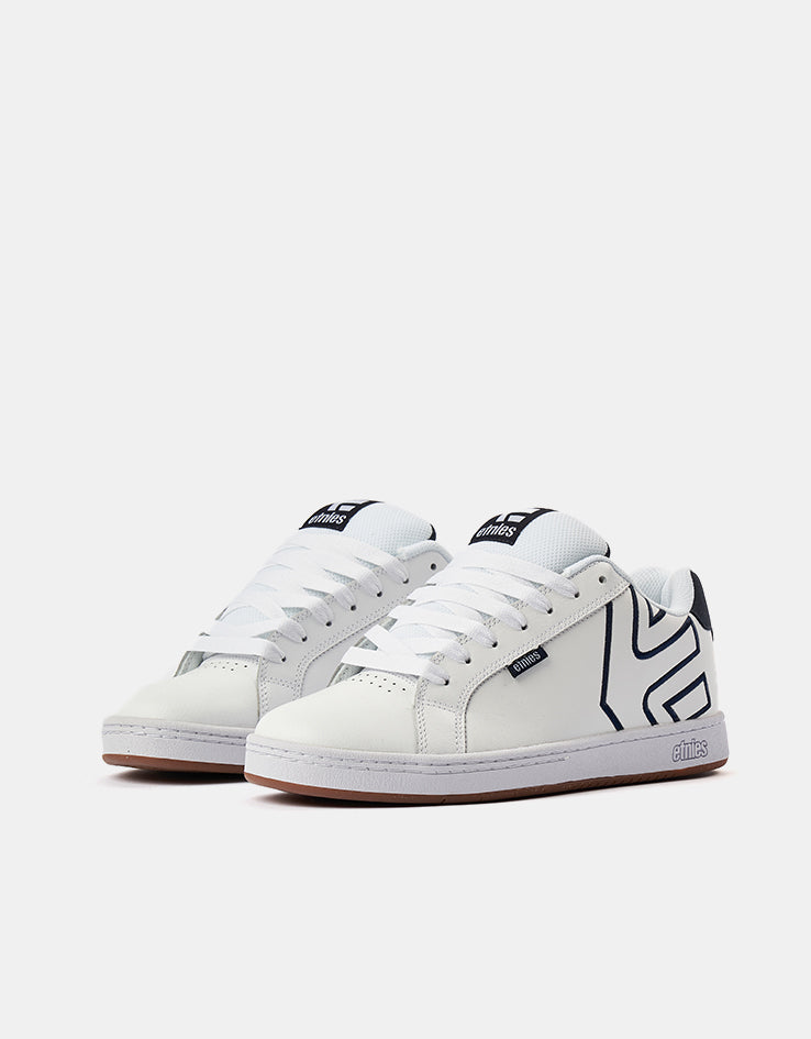 etnies Fader Skate Shoes - White/Navy, product image 3