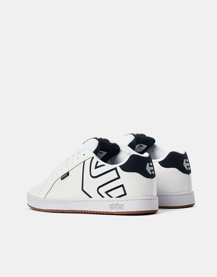 etnies Fader Skate Shoes - White/Navy, product image 4