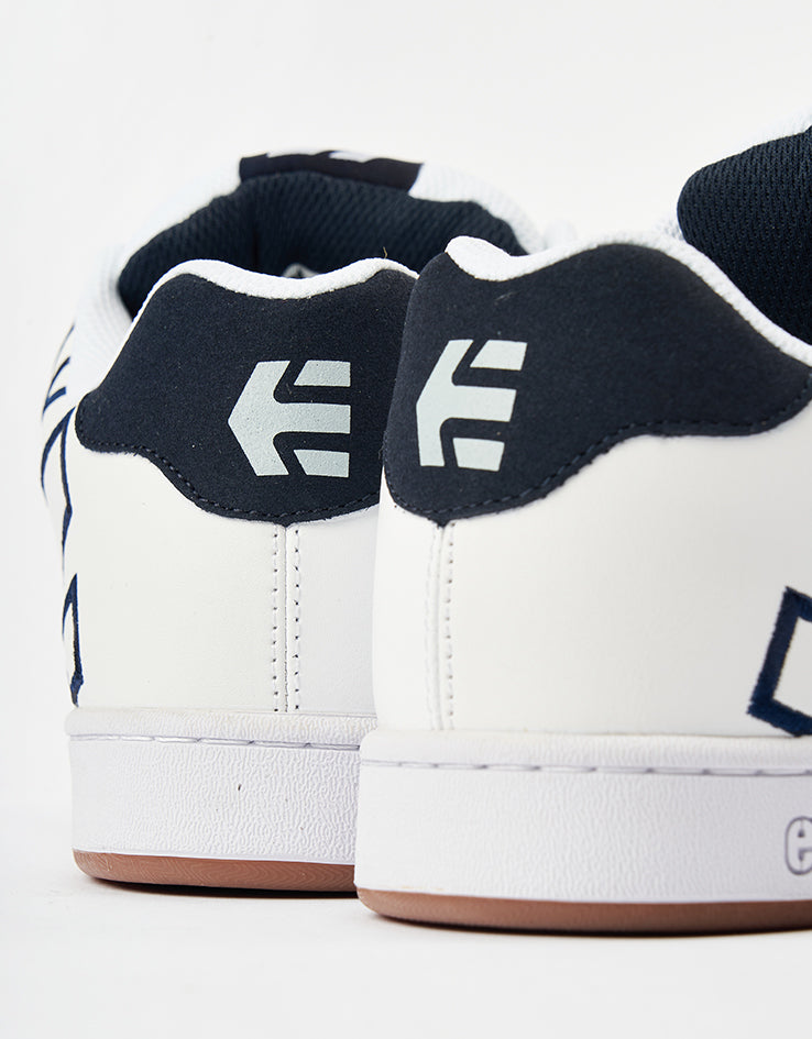 etnies Fader Skate Shoes - White/Navy, product image 5