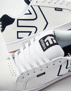 etnies Fader Skate Shoes - White/Navy, product image 6