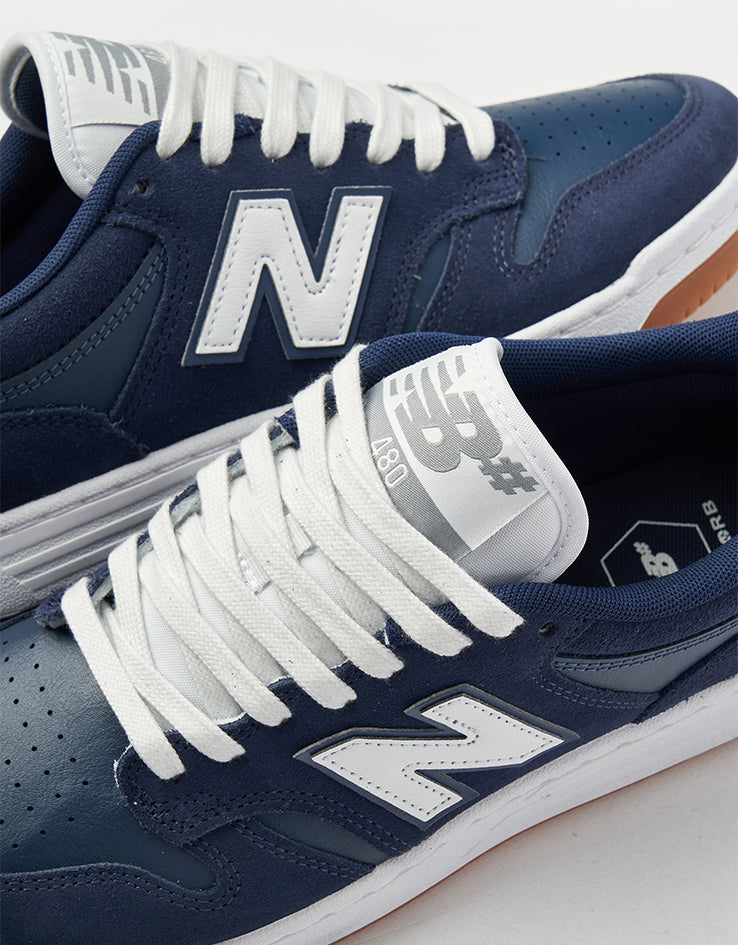 New Balance Numeric 480 Skate Shoes - Navy/White, product image 7
