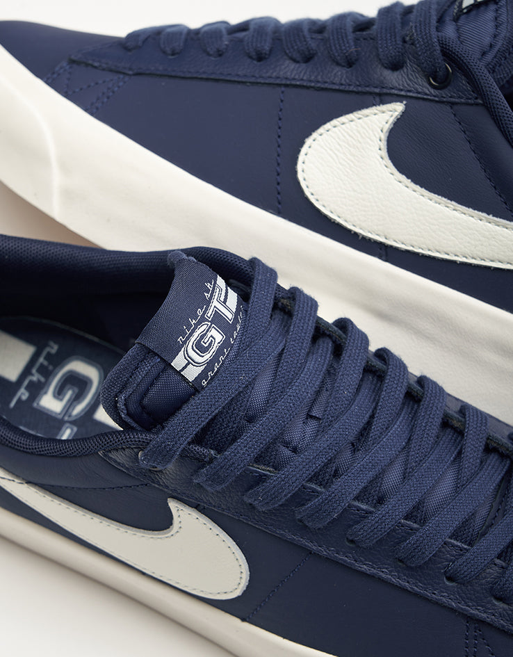 Nike SB Zoom Blazer Low Pro GT Skate Shoes - Blue Void/Sail, product image 5