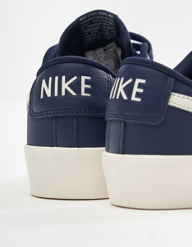 Nike SB Zoom Blazer Low Pro GT Skate Shoes - Blue Void/Sail, product image 6