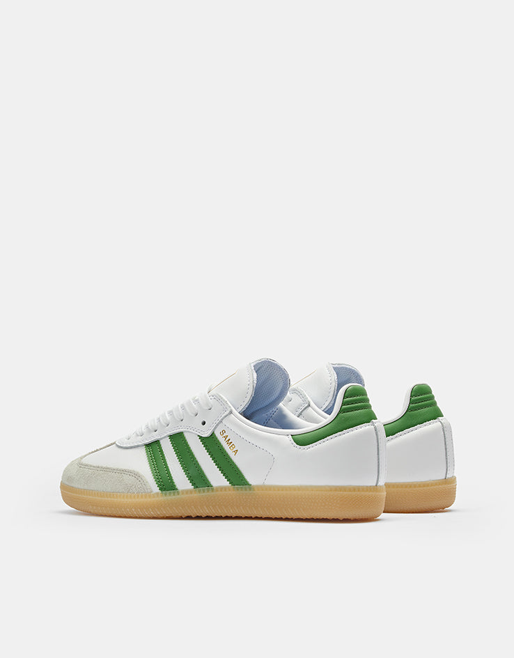 adidas Samba ADV Skate Shoes - Cloud White/Crew Green/Gum, product image 4