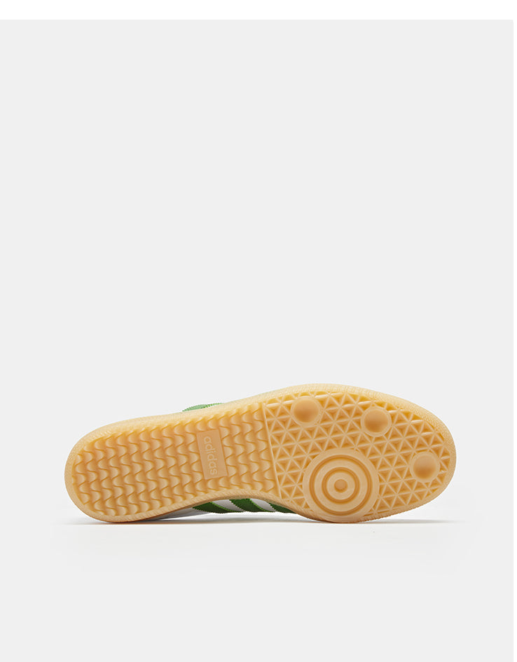 adidas Samba ADV Skate Shoes - Cloud White/Crew Green/Gum, product image 7