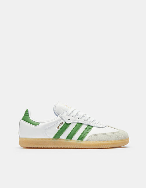 adidas Samba ADV Skate Shoes - Cloud White/Crew Green/Gum, product image 1