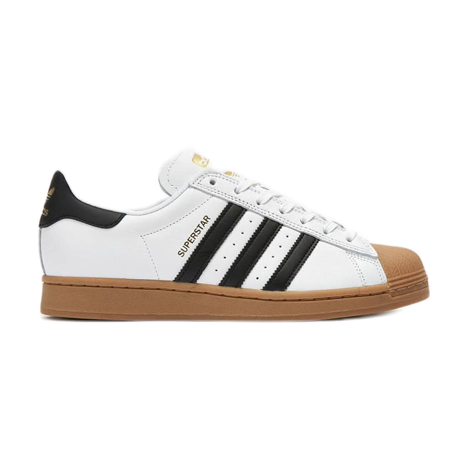 adidas Superstar ADV Skate Shoes - White/Core Black/Gum, product image 1